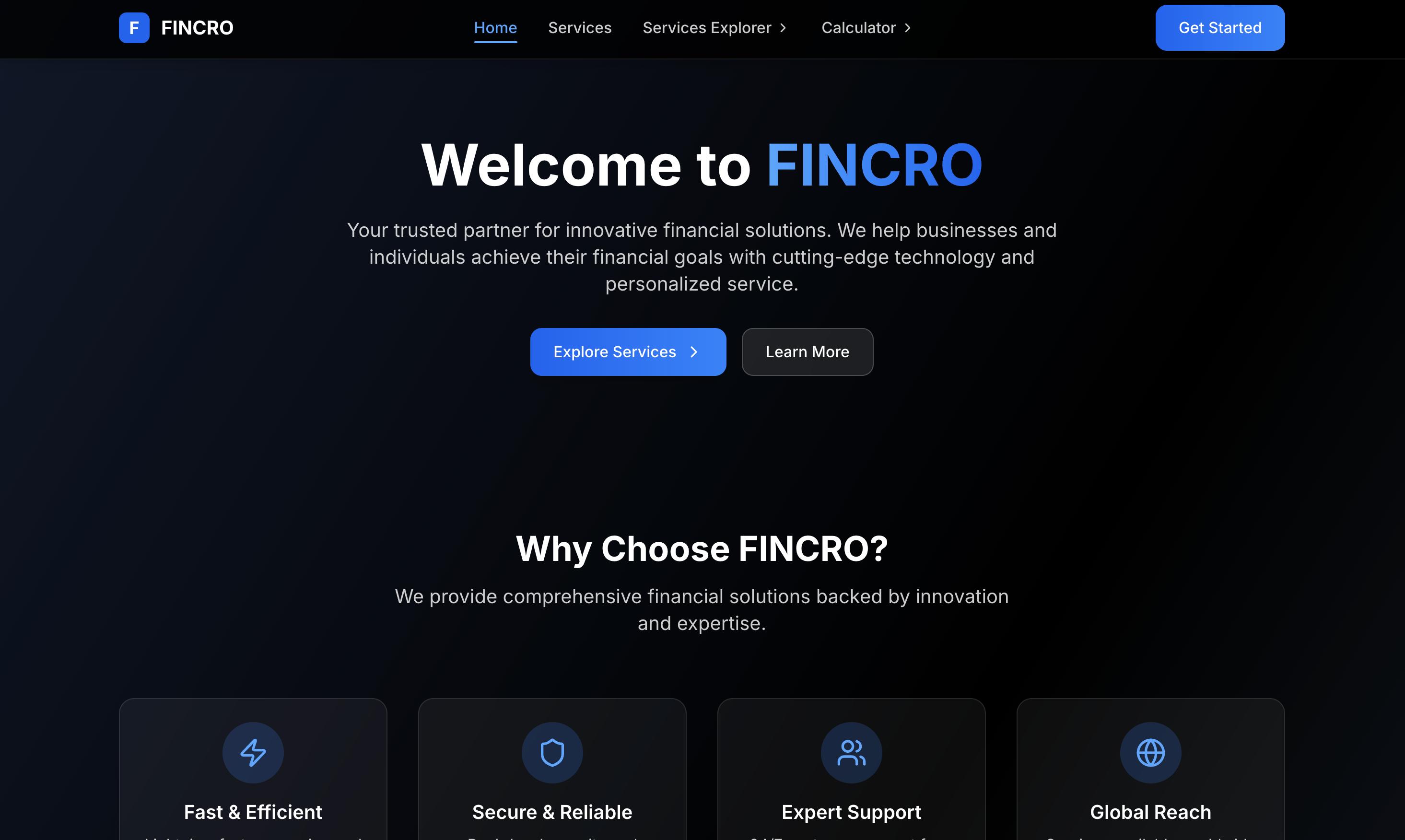 Fincro - portfolio & fintech solutions